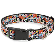 Plastic Clip Collar - The Powerpuff Girls Expressions Stacked