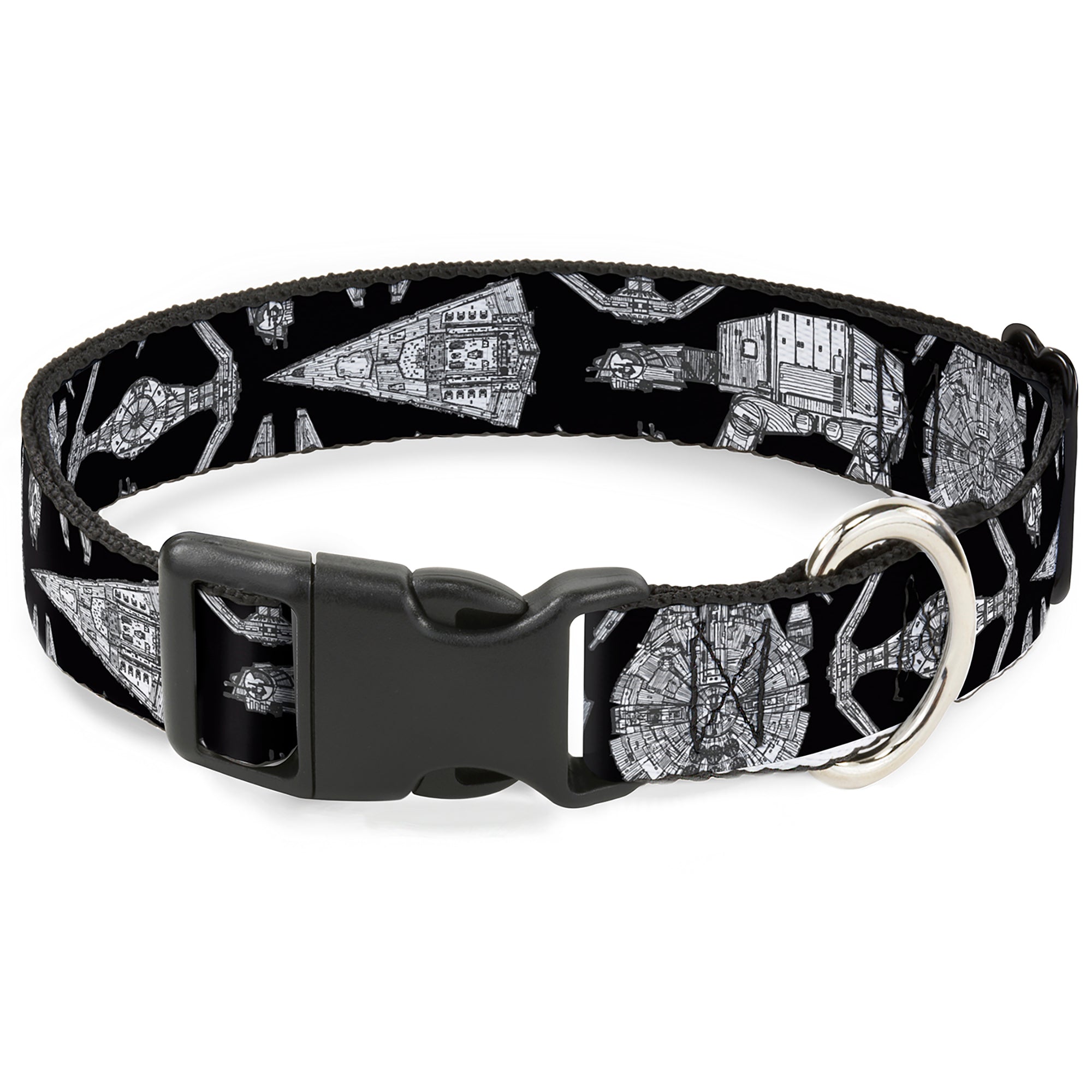 Plastic Clip Collar - Star Wars Ships and Vehicles Black/Grays