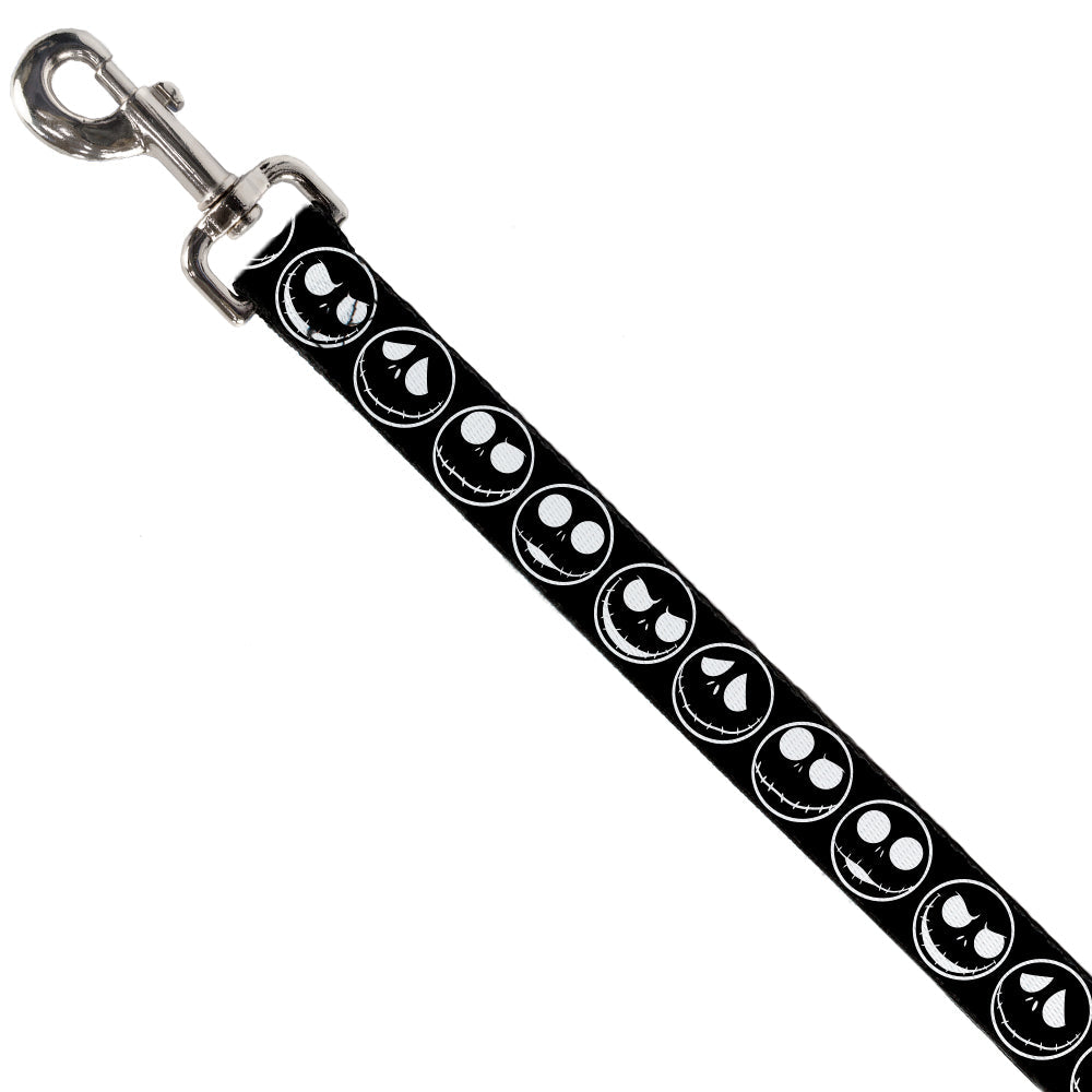 Dog Leash - The Nightmare Before Christmas Jack 5-Expressions Black/White