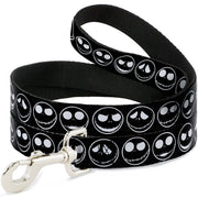 Dog Leash - The Nightmare Before Christmas Jack 5-Expressions Black/White