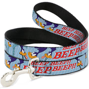 Dog Leash - MEEP MEEP!! w/Road Runner Poses Baby Blue