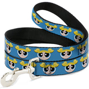 Dog Leash - The Powerpuff Girls Bubbles Face Close-Up Blue