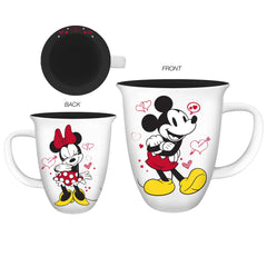 Disney Disney 100 White & Pink Minnie & Mickey Shaped Handle Mug, 19 oz.