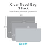 Mickey Mouse Icon Black + White Clear Travel Bag 3-Pack