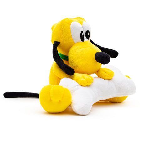 Dog Toy Squeaker Plush - Disney Pluto with Bone Sitting Pose