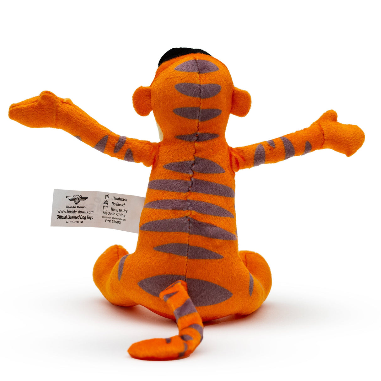 Dog Toy Squeaker Plush - Winnie the Pooh Tiggers Arms Up Sitting Pose