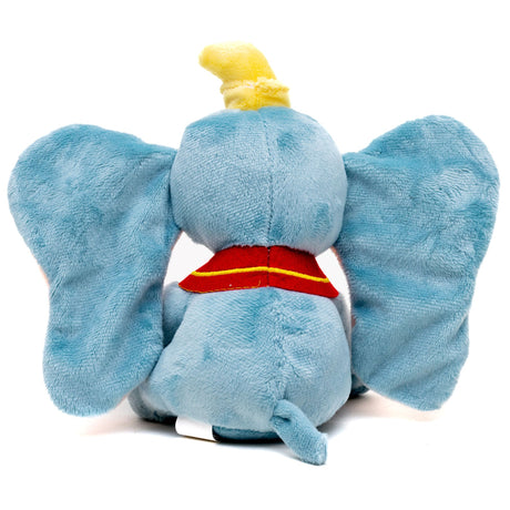 Dog Toy Squeaker Plush - Dumbo Full Body Sitting Pose Gray