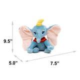 Dog Toy Squeaker Plush - Dumbo Full Body Sitting Pose Gray