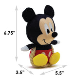 Dog Toy Squeaker Plush with Rope - Disney Mickey Mouse Chibi Sitting Pose