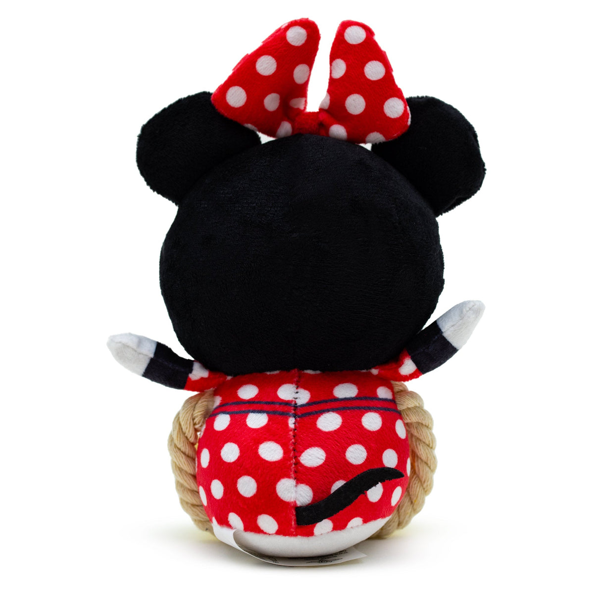 Dog Toy Squeaker Plush with Rope - Disney Minnie Mouse Chibi Sitting Pose