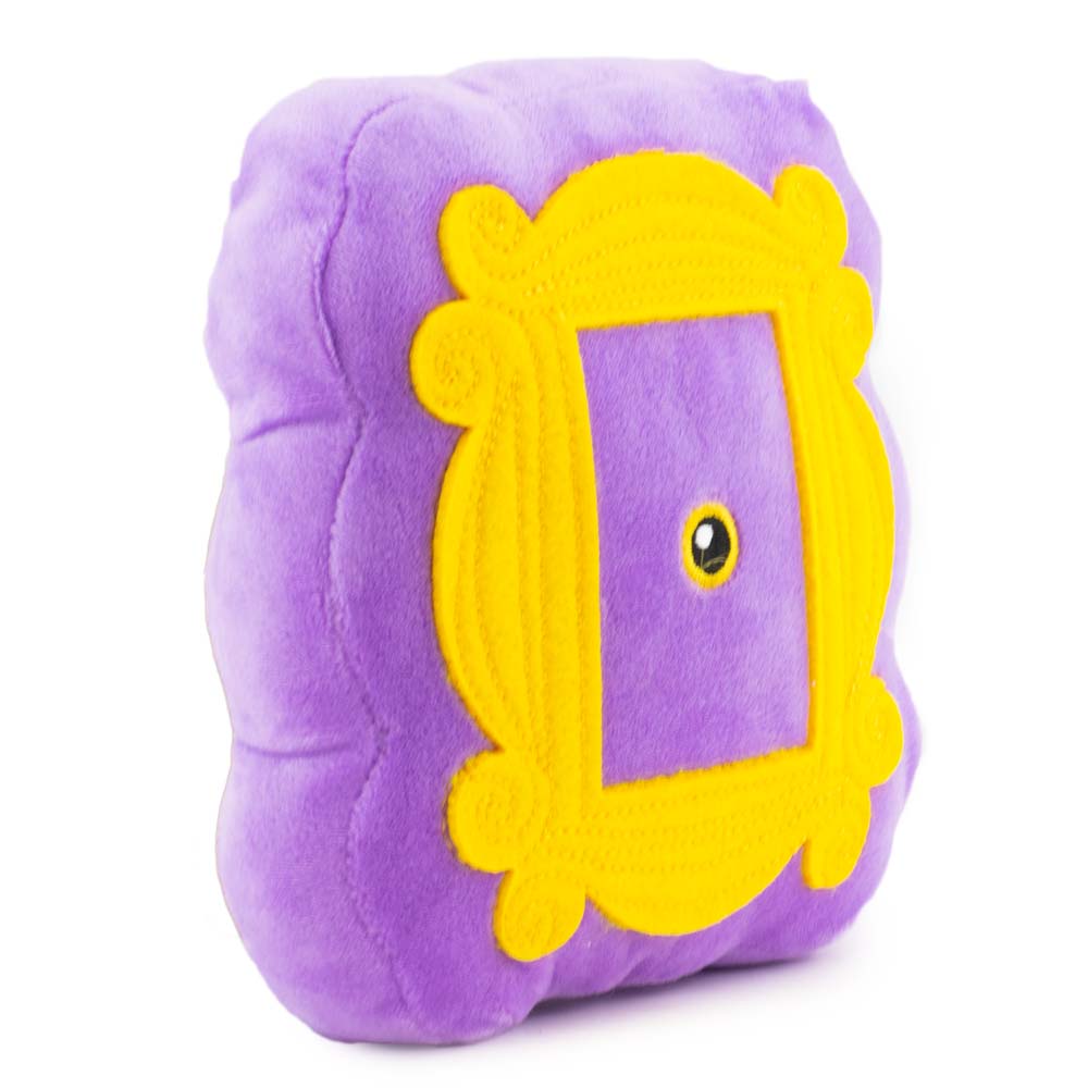 Dog Toy Squeaker Plush - Friends Monica's Peephole Frame Purple Yellows