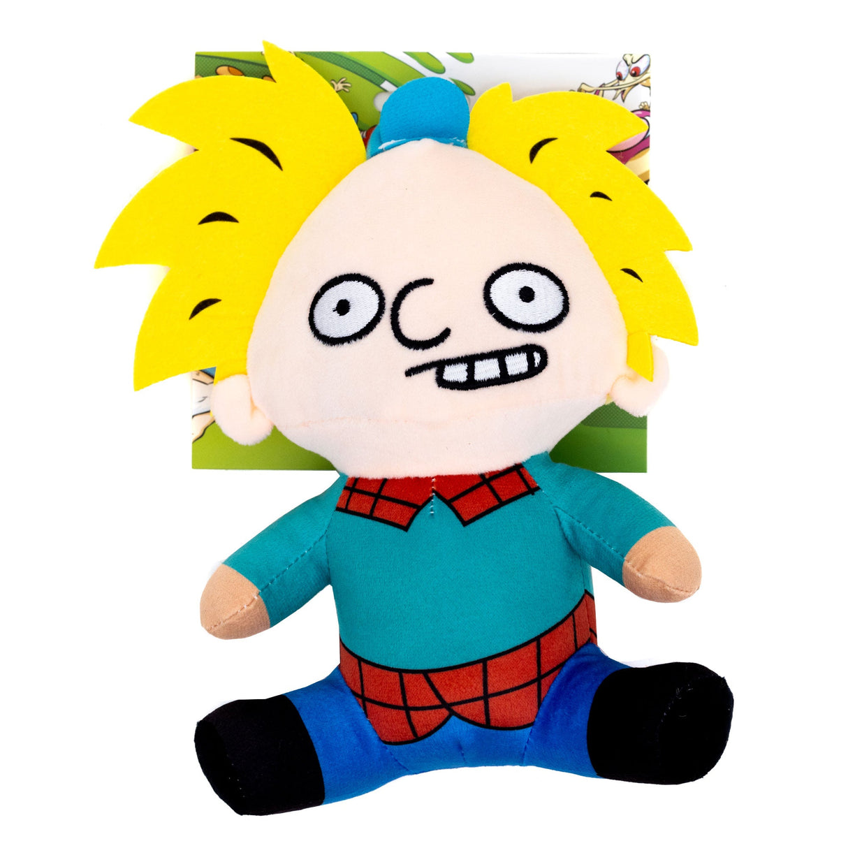 Dog Toy Squeaker Plush - Hey Arnold! Arnold Full Body Sitting Pose