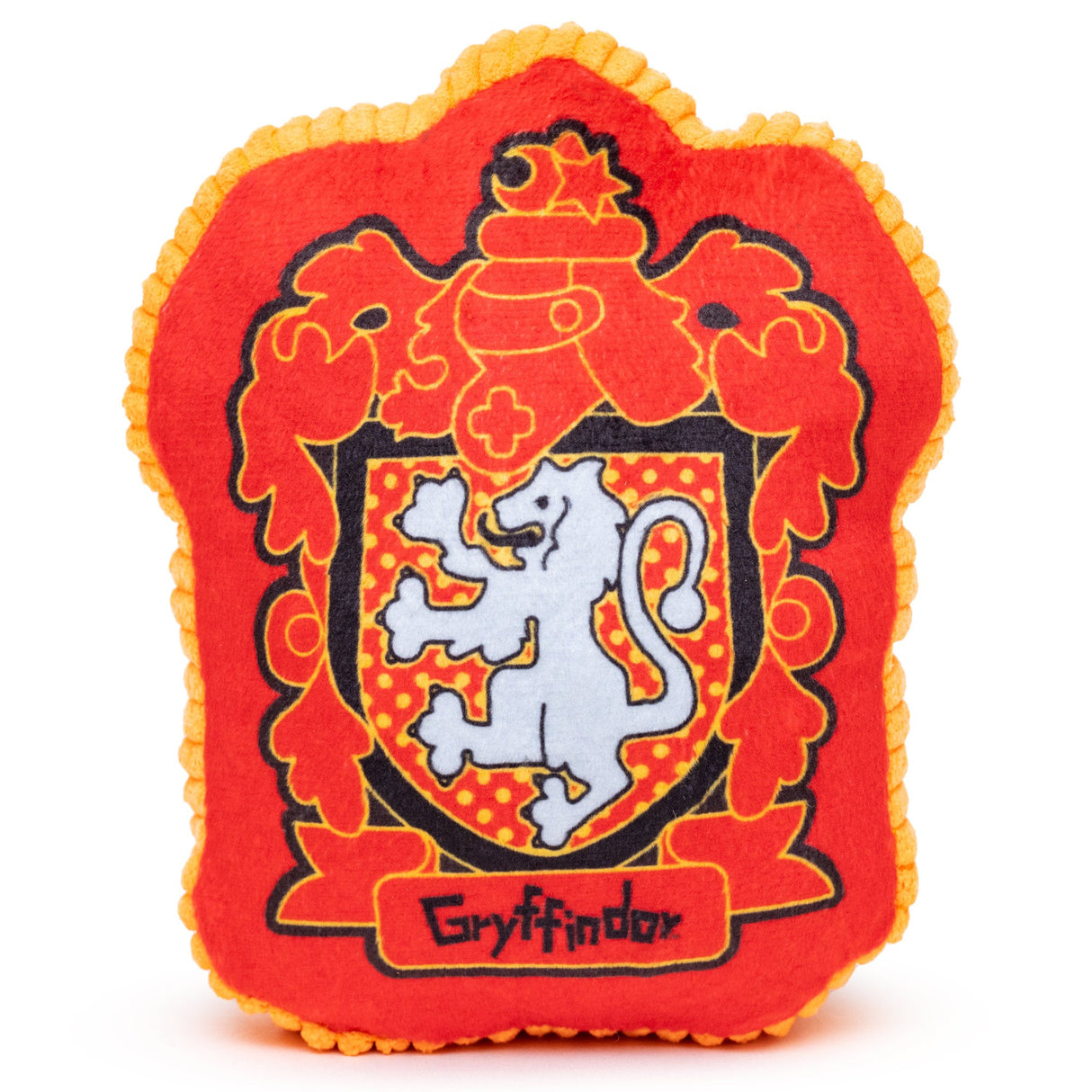 Dog Toy Squeaker Plush - Harry Potter Gryffindor Lion Charm Crest Red