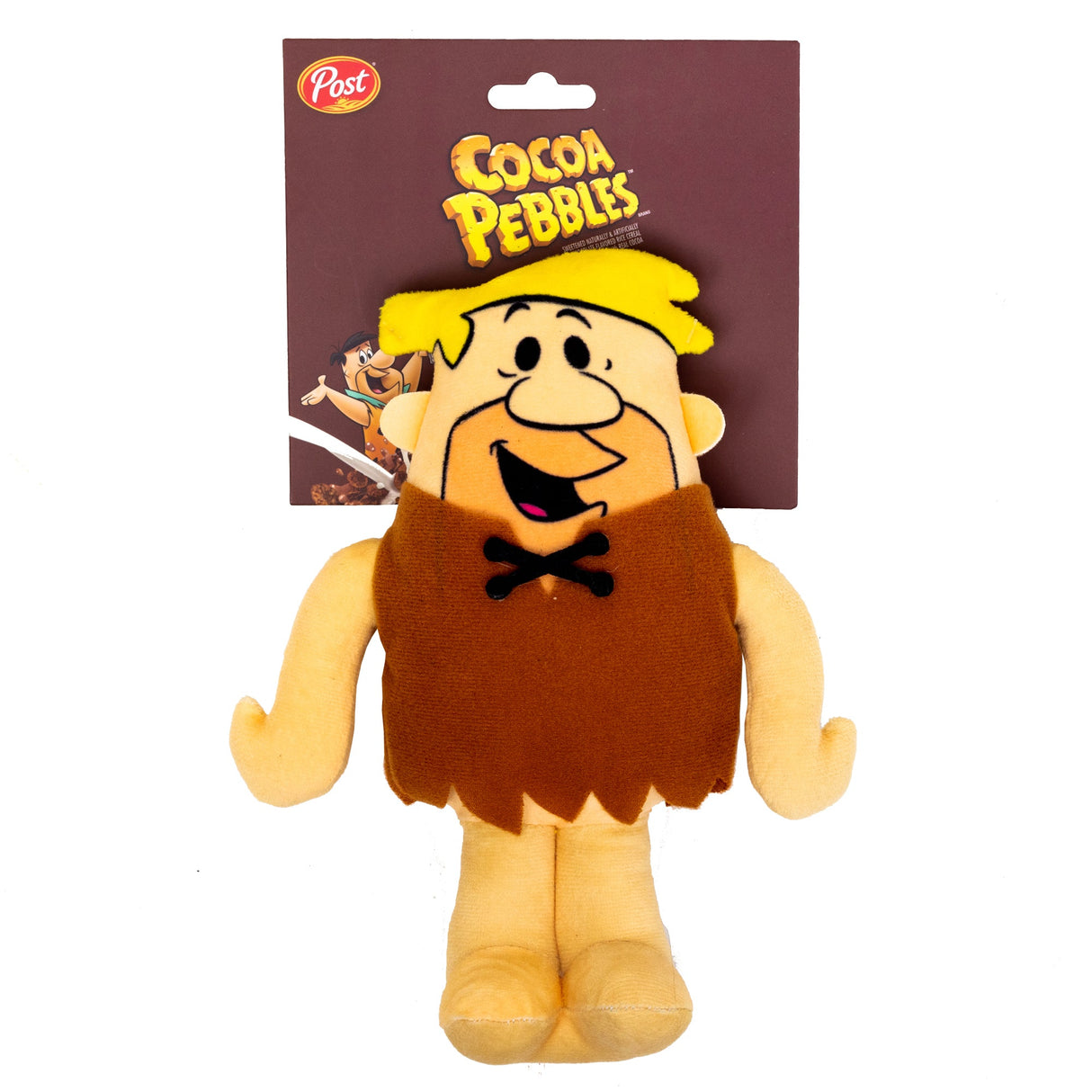 Dog Toy Squeaker Plush - Cocoa Pebbles The Flintstones Barney Rubble Full Body Pose