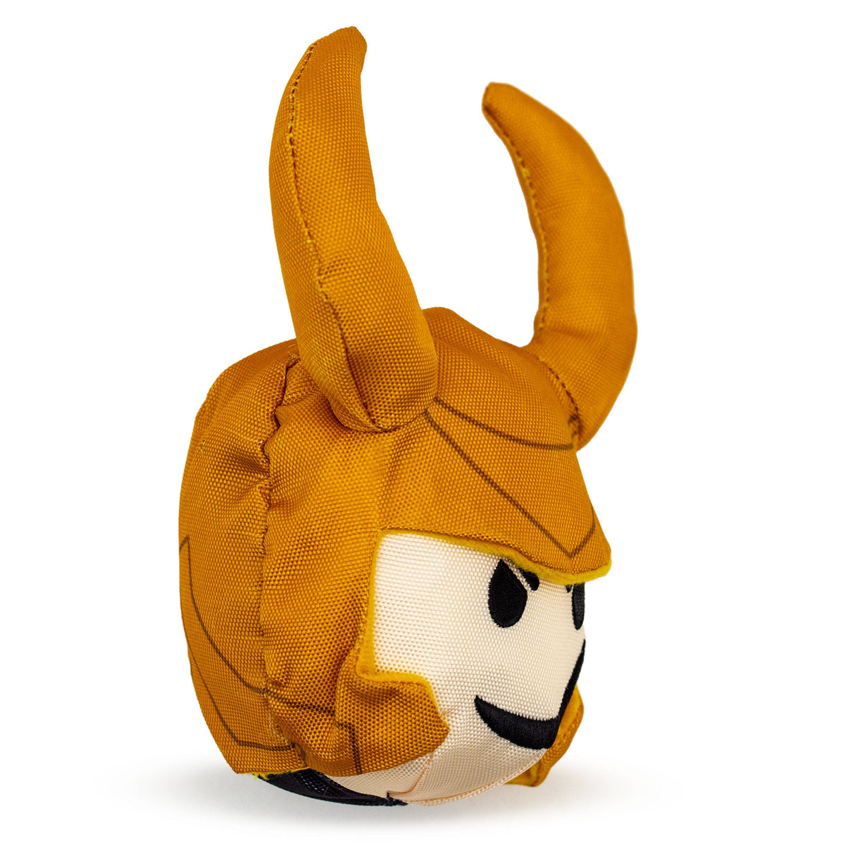 Dog Toy Squeaker Plush - Loki Smirking Face Round