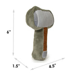 Dog Toy Squeaker Plush - Thor's Hammer Grays Browns