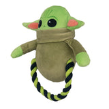 Dog Toy Plush Rope Toy - Star Wars The Child Plush + Green Black Round Rope