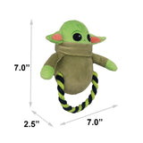 Dog Toy Plush Rope Toy - Star Wars The Child Plush + Green Black Round Rope