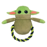 Dog Toy Plush Rope Toy - Star Wars The Child Plush + Green Black Round Rope