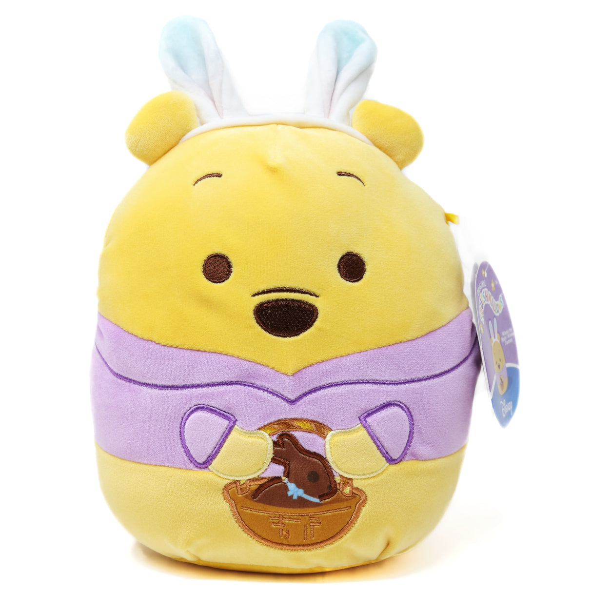 Squishmallow - Disney Easter 8" Pooh with Bunny Ears and Easter Basket