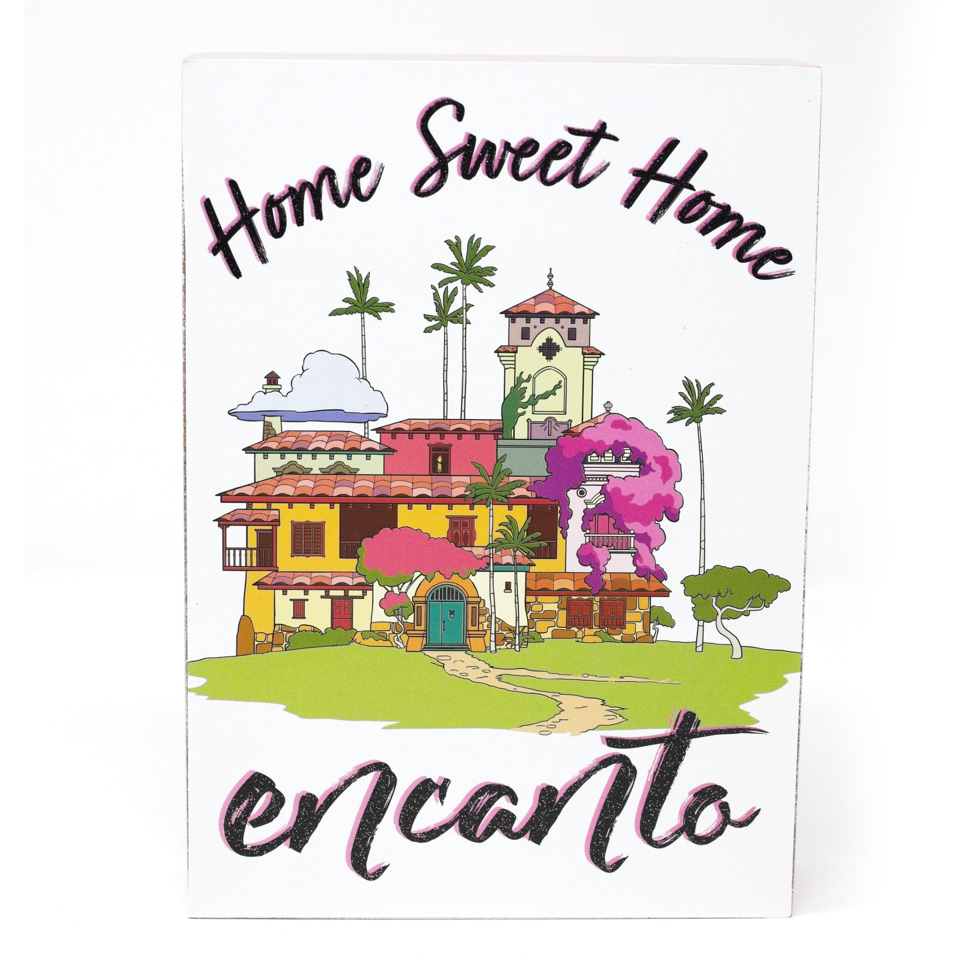 Disney Encanto "Home Sweet Home" Glitter Box Sign Wall Art 7" x 6" x 1.5"