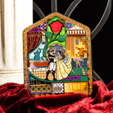 Disney Beauty and the Beast Stained Glass Jumbo 5" Special Edition 100 Pin - PREORDER