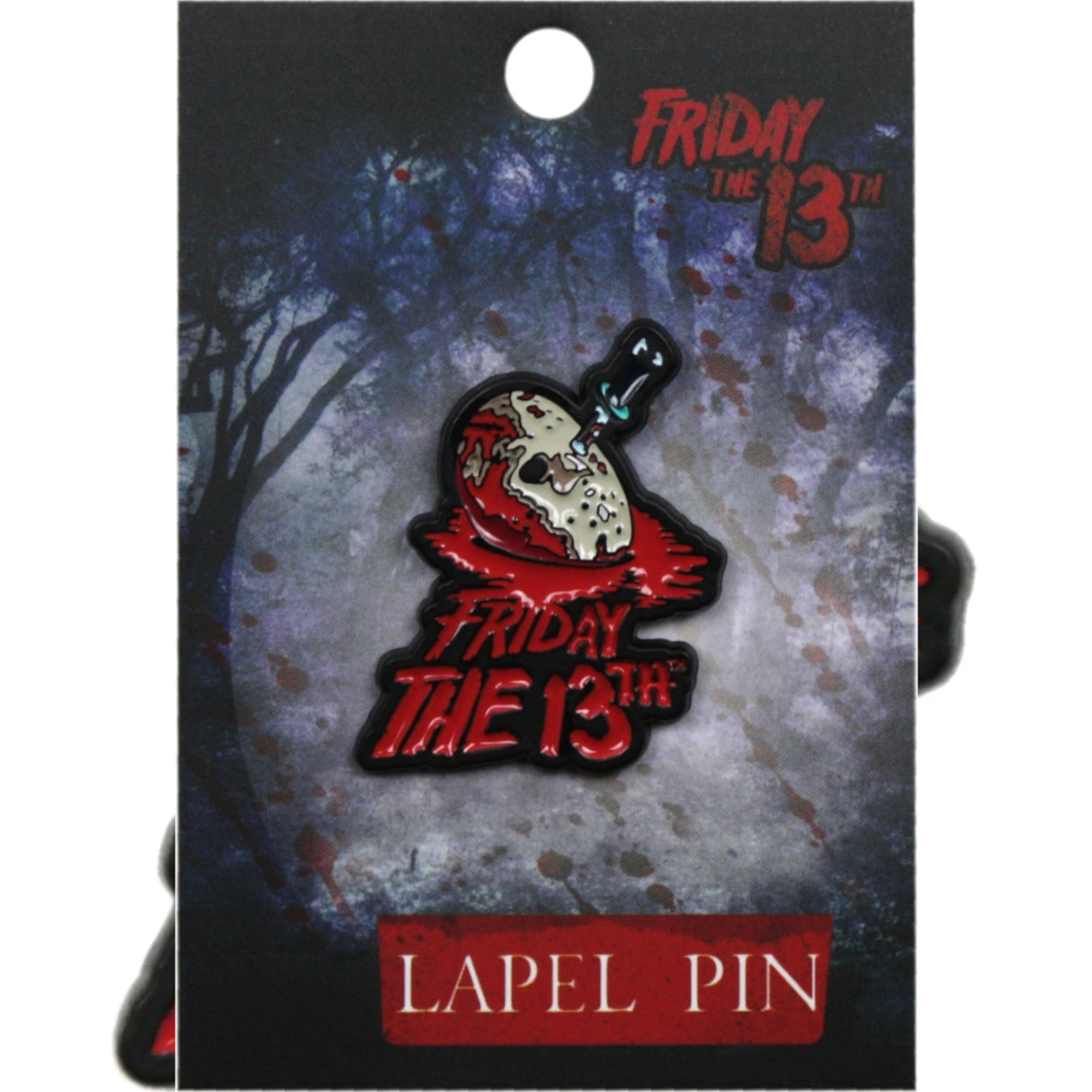 Friday the 13th - Jason's Bloody Mask and Knife Enamel Pin