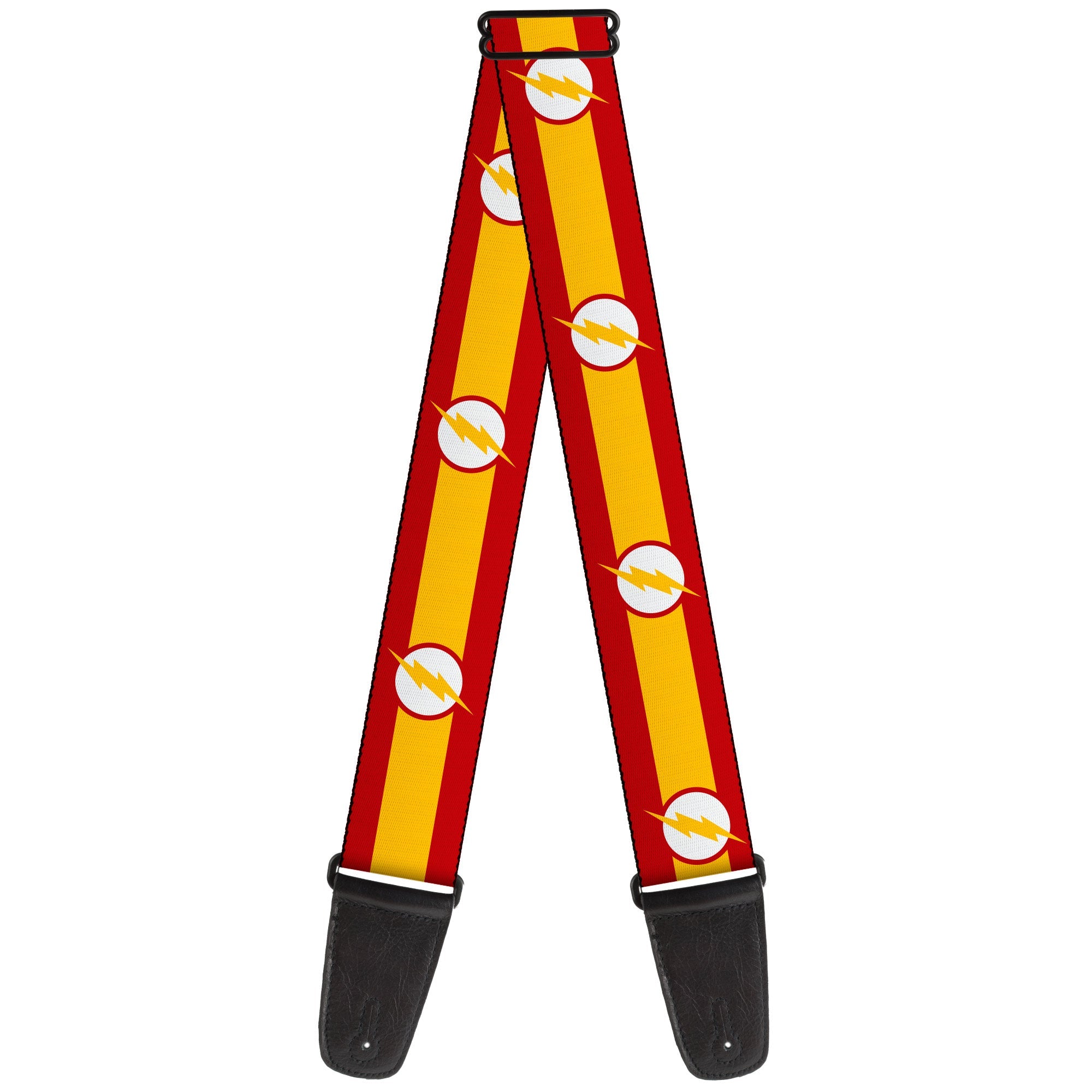 Guitar Strap - The Flash Logo7/Stripe Red/White/Yellow