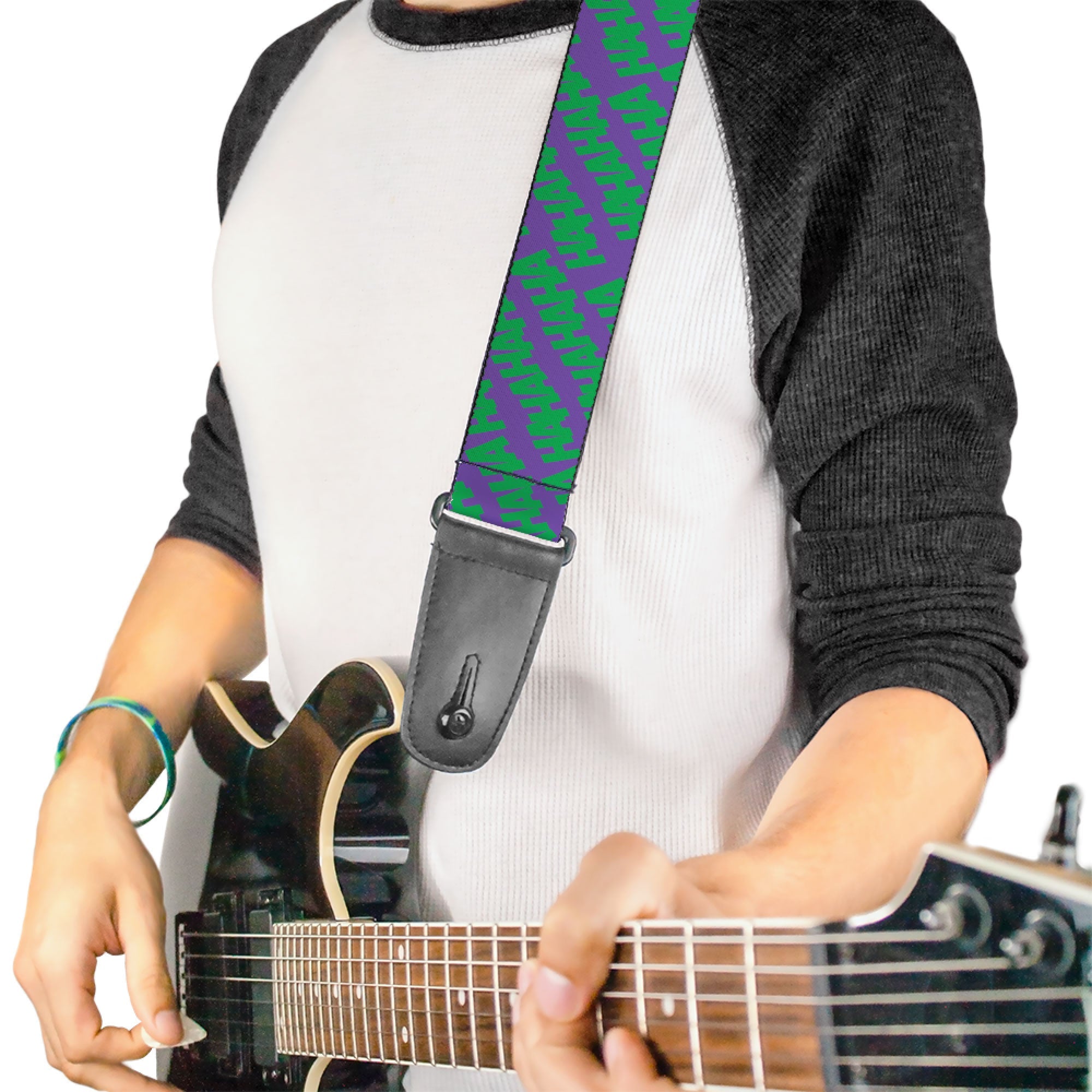 Guitar Strap - Joker HAHAHA Purple/Green