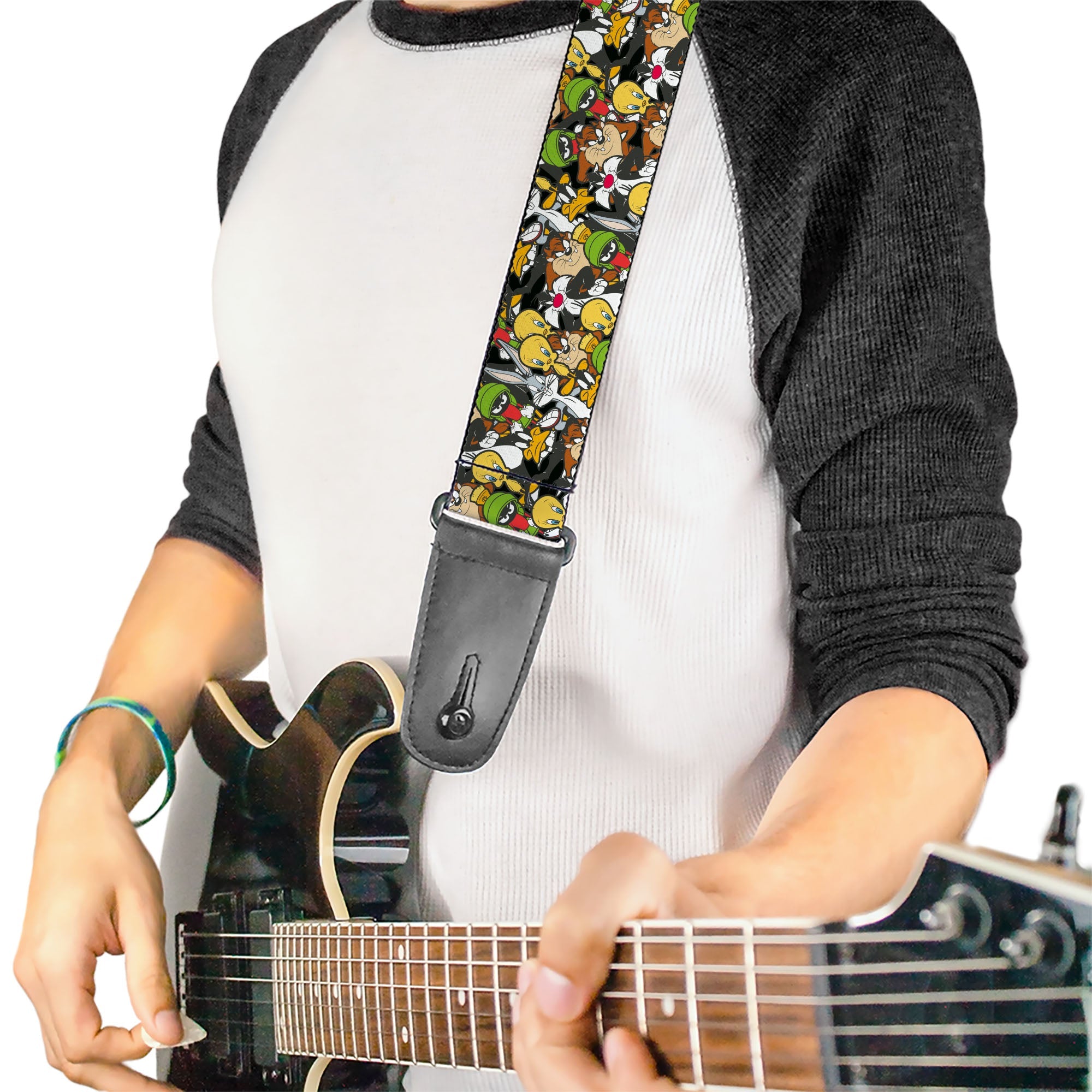 Guitar Strap - Looney Tunes 6-Character Stacked Collage4