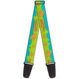 Guitar Strap - Scooby Doo THE MYSTERY MACHINE Paint Job Green/Aqua/Orange