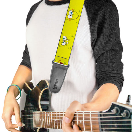 Guitar Strap - SpongeBob Expressions Yellow