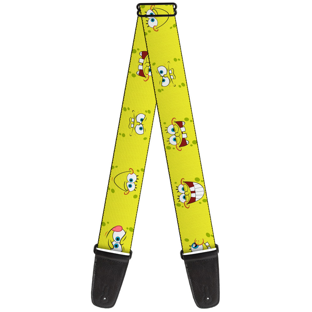 Guitar Strap - SpongeBob Expressions Yellow