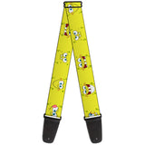 Guitar Strap - SpongeBob Expressions Yellow