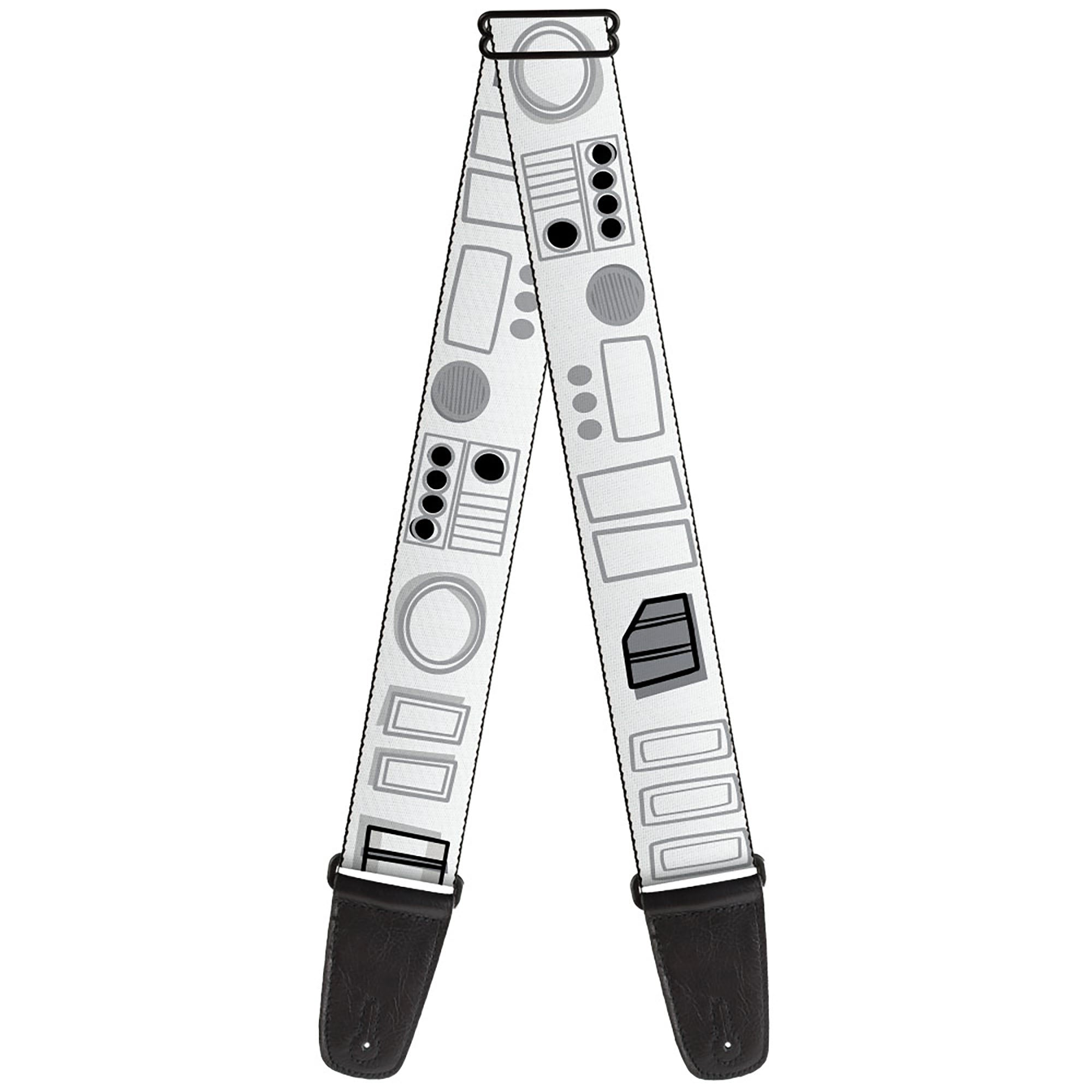 Guitar Strap - Star Wars Stormtroopers Utility Belt2 Bounding White/Grays/Black