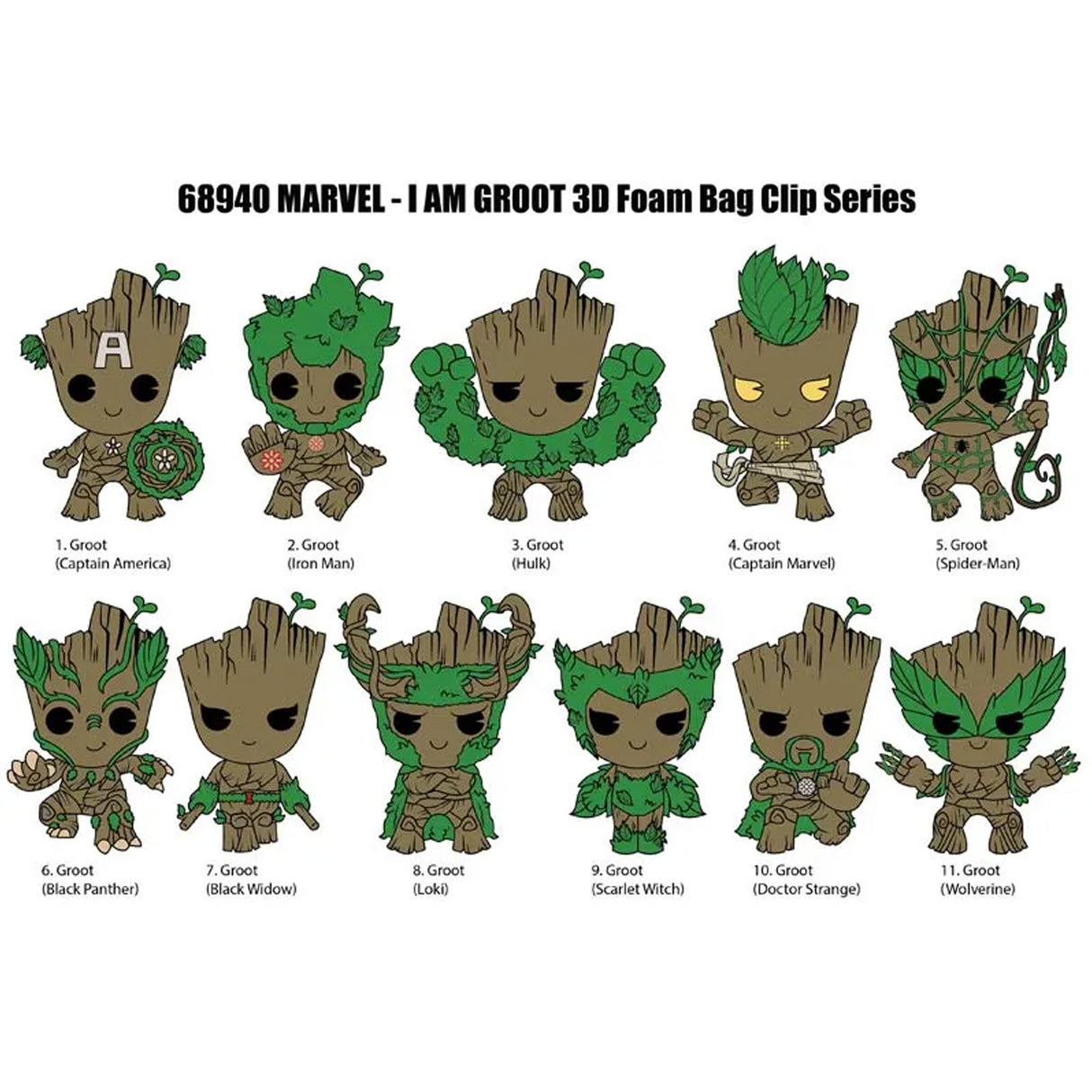 Groot 3D Bag Clip Series 2 - Mystery Bag