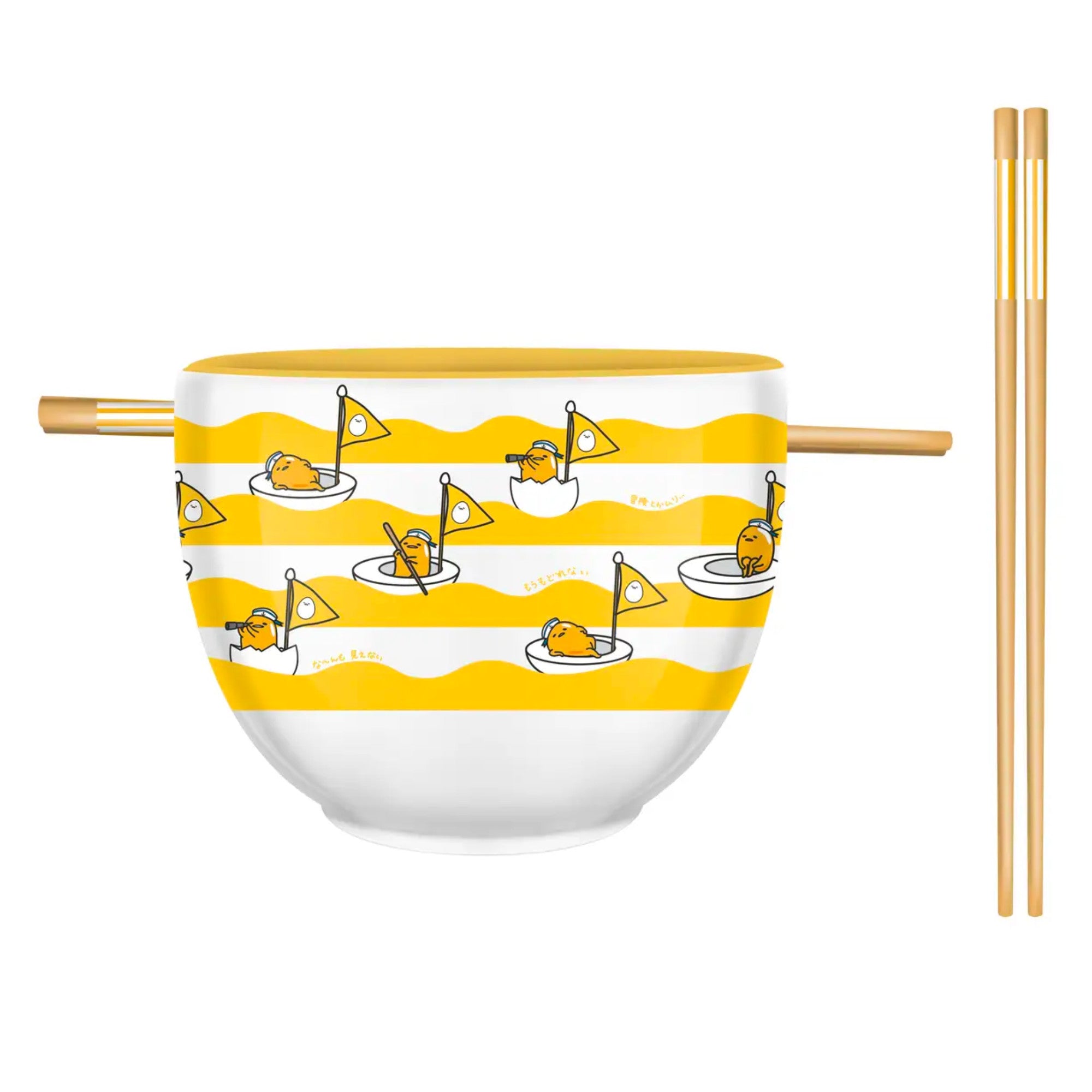 Gudetama Sail Boat Waves 20oz Ceramic Ramen Bowl