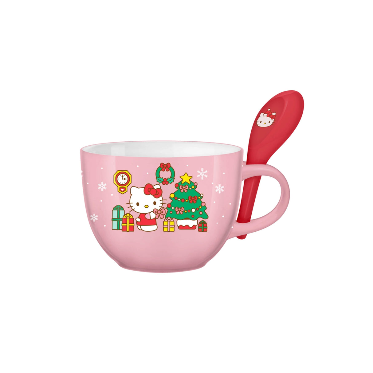 Hello Kitty Holiday 24oz Ceramic Soup Mug w/ Spoon - NEW RELEASE