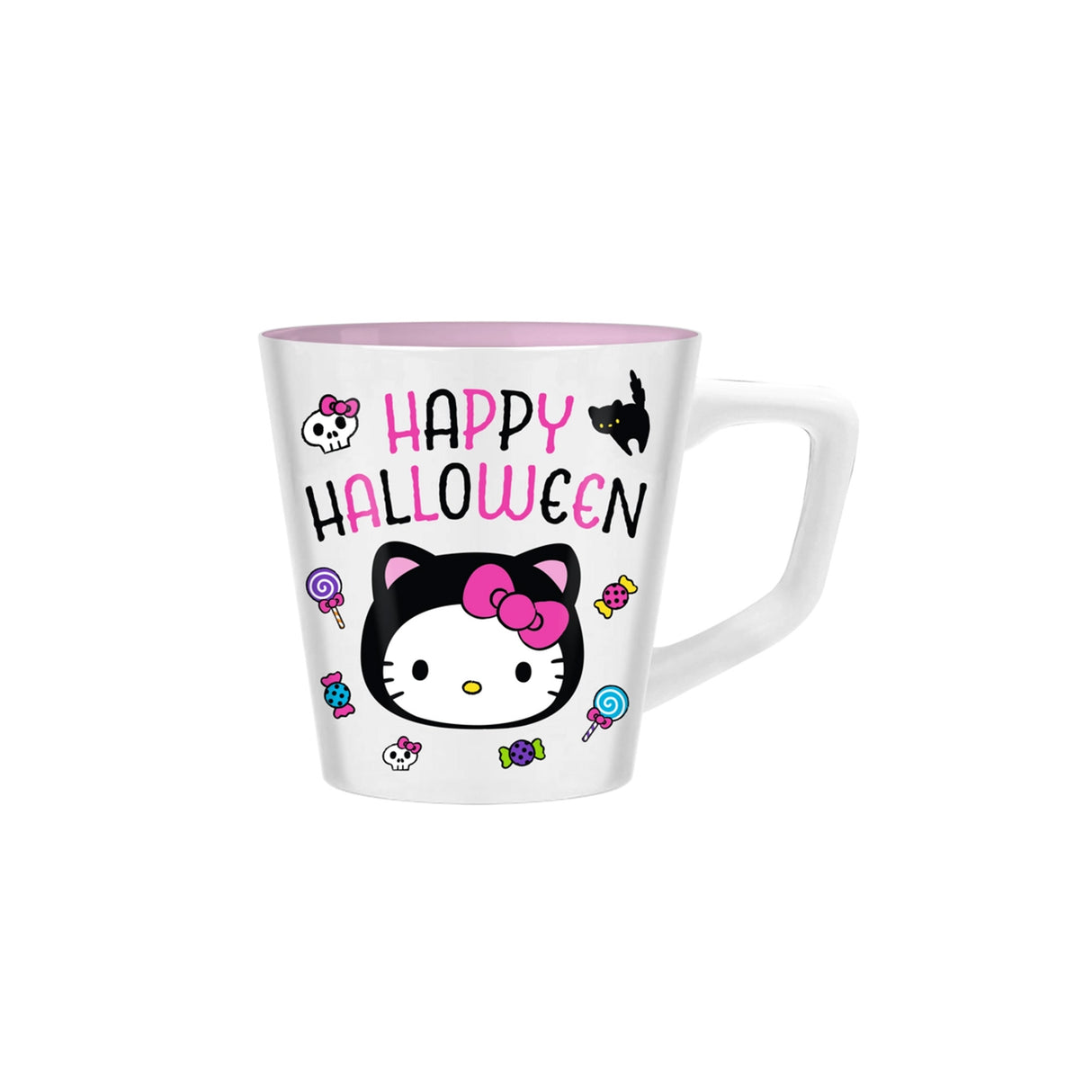 Hello Kitty Halloween Black Cat 17oz Wide Latte Ceramic Mug