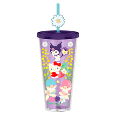 Hello Kitty 24oz. Plastic Cold Cup W Lid and Topper