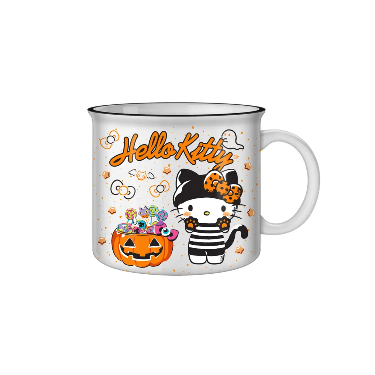 Hello Kitty Halloween Pumpkin Treats 20oz Ceramic Camper Mug