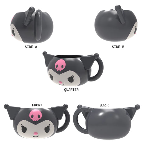 Sanrio Kuromi Ceramic 3D Sculpted Mug 22oz