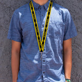 Lanyard - 1.0" - BATMAN Logo Stripe Yellow Black