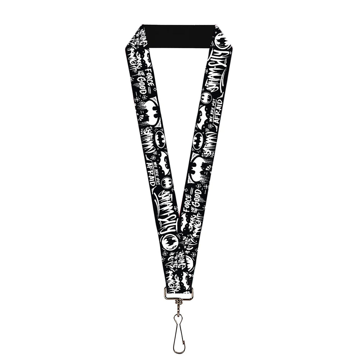 Lanyard - 1.0" - Batman Gotham City Graffiti Collage Black/White