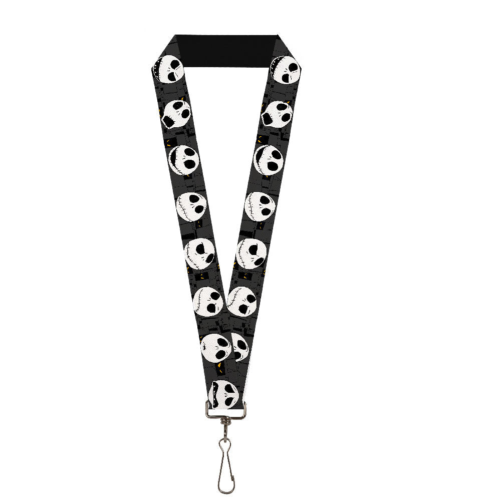 Lanyard - 1.0" - Nightmare Before Christmas Jack Expressions Gray