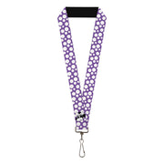 Lanyard - 1.0" - Minnie Mouse Multi Dots Purple/White