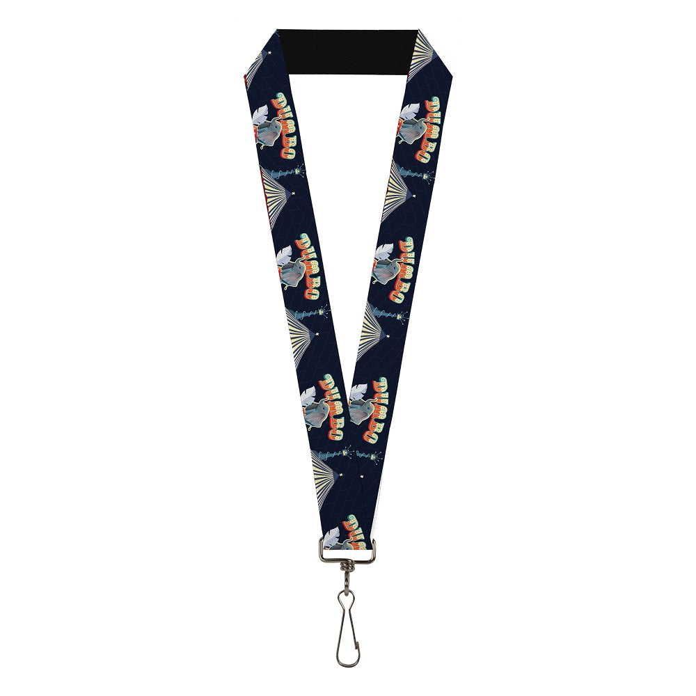 Lanyard - 1.0" - DUMBO Circus Stand Pose Circus Tent Blues