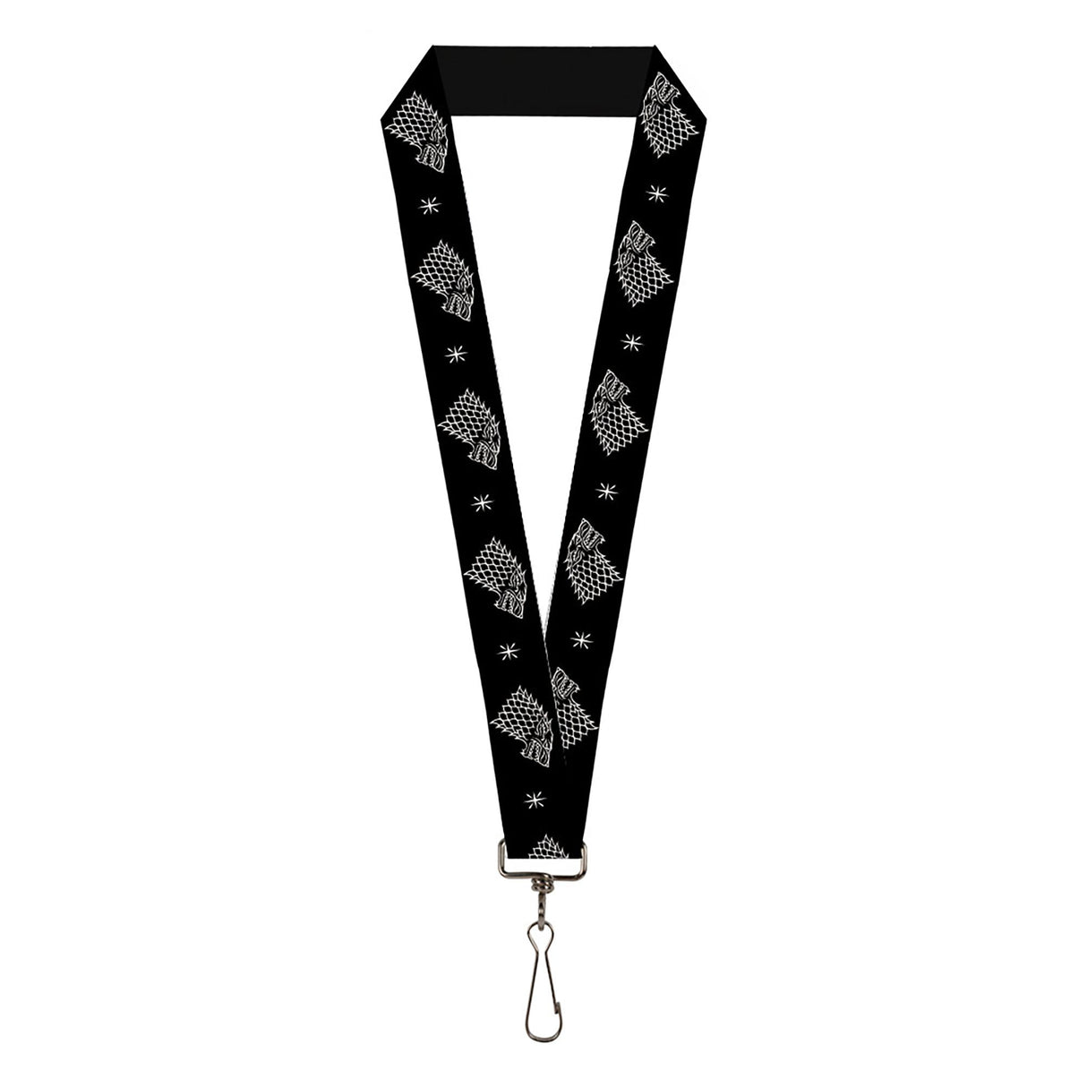 Lanyard - 1.0" - Game of Thrones House of Stark Sigil Black/White