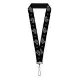 Lanyard - 1.0" - Game of Thrones House of Stark Sigil Black/White