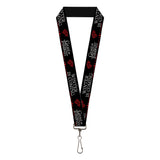 Lanyard - 1.0" - GAME OF THRONES WINTER IS COMING Stark Sigil Black/White/Red